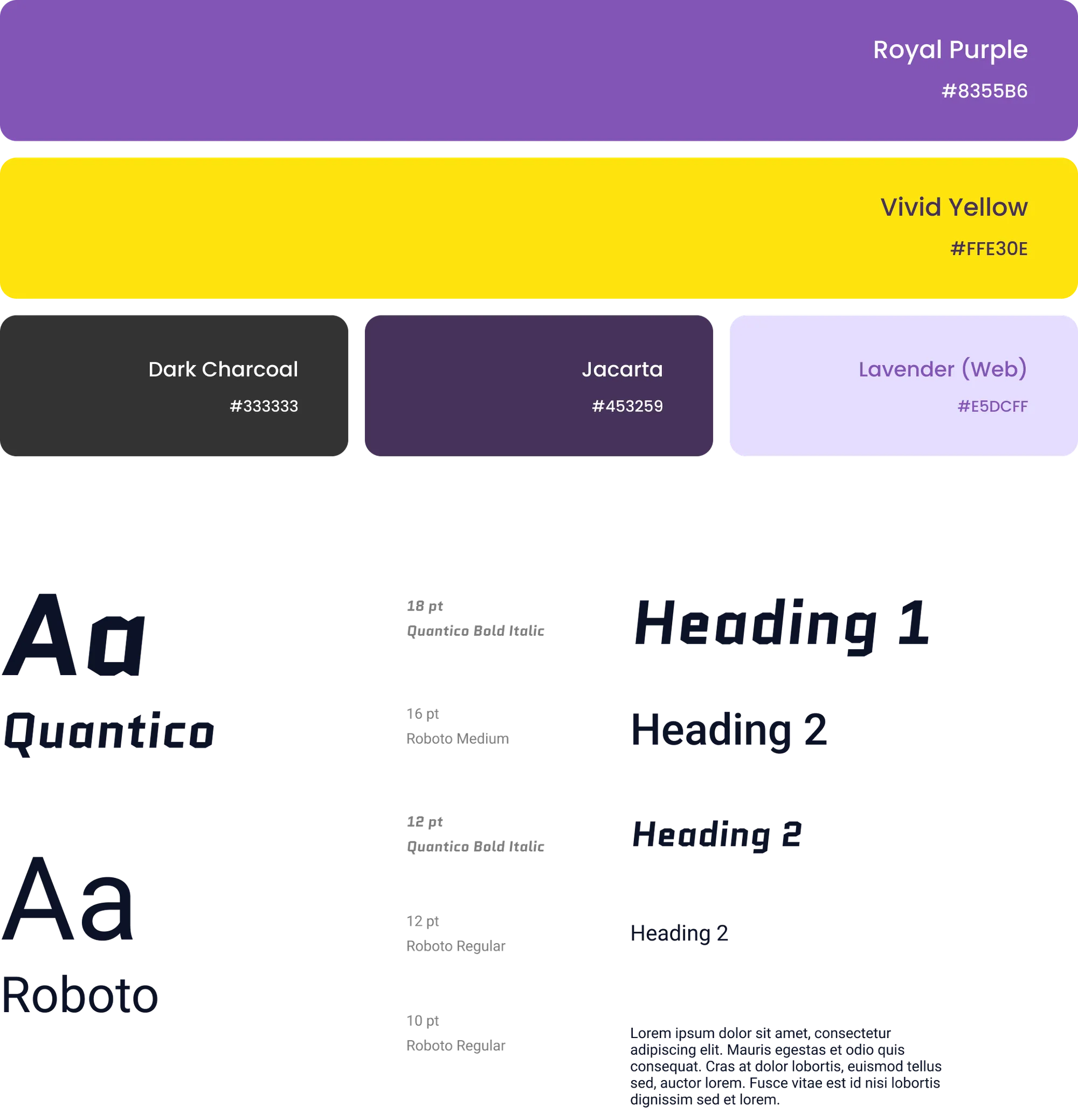 22Yards typography and colour palette